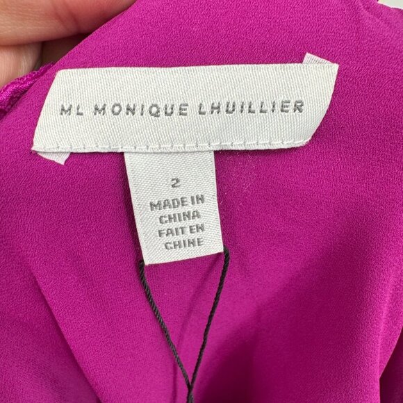 Monique Lhuillier Women's Purple pink fuschia Dress - Picture 10 of 15